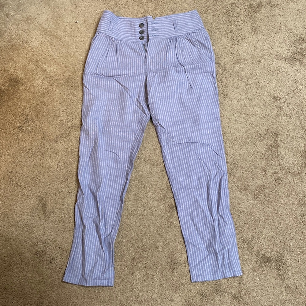 Sundance blue striped pants- Size 4